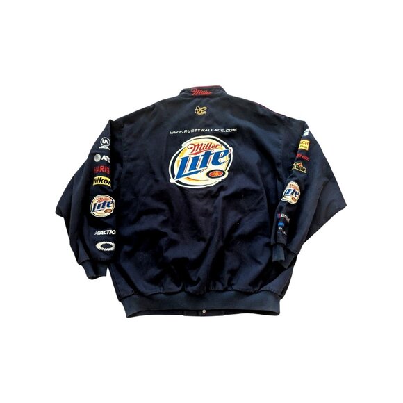 NASCAR Chase Authentics Drivers Line Miller Lite Rusty Wallace Jacket Size XXL - Picture 8 of 10